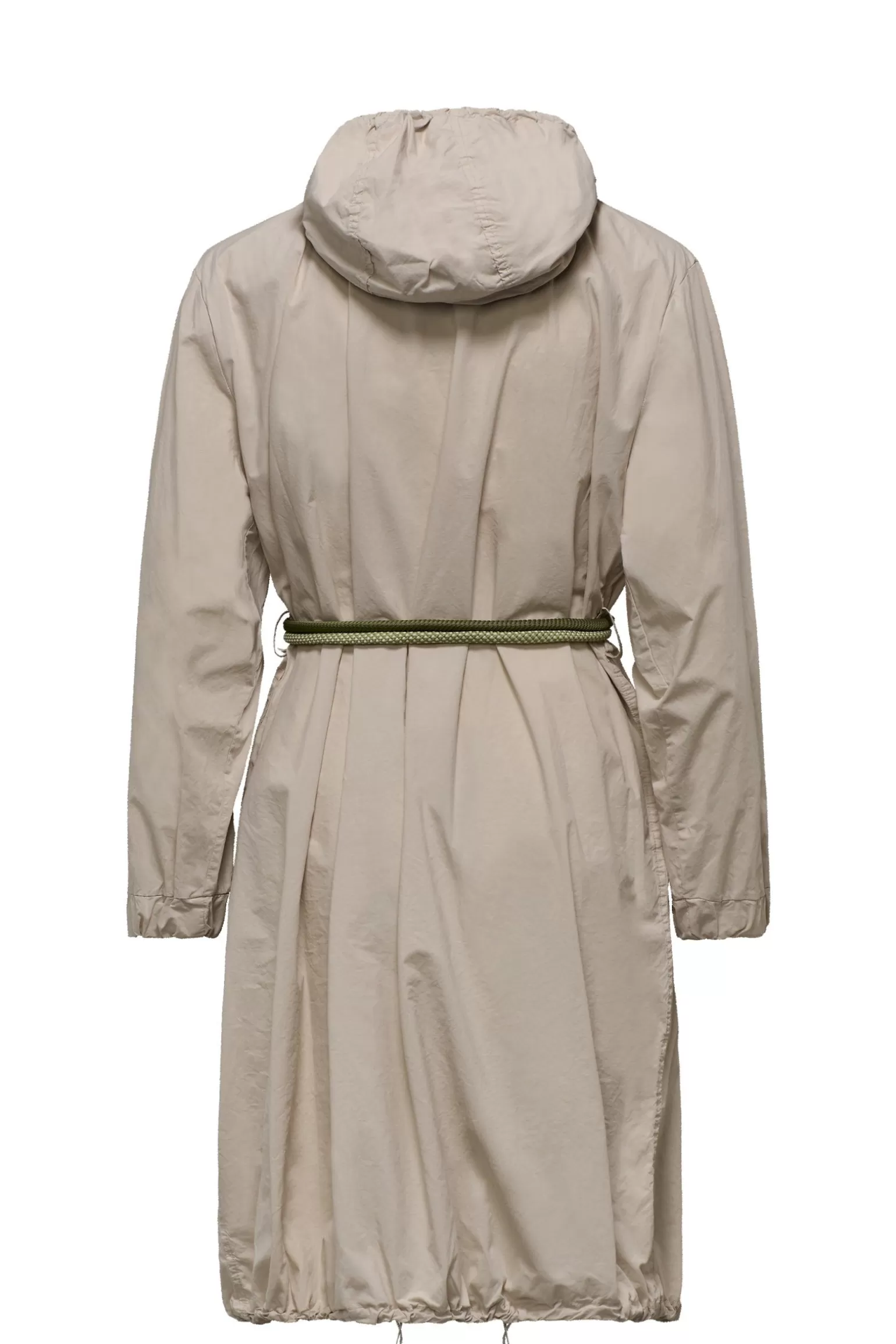 Donna Bomboogie Parka Lungo Sfoderato Con Cintura Bicolore In Corda