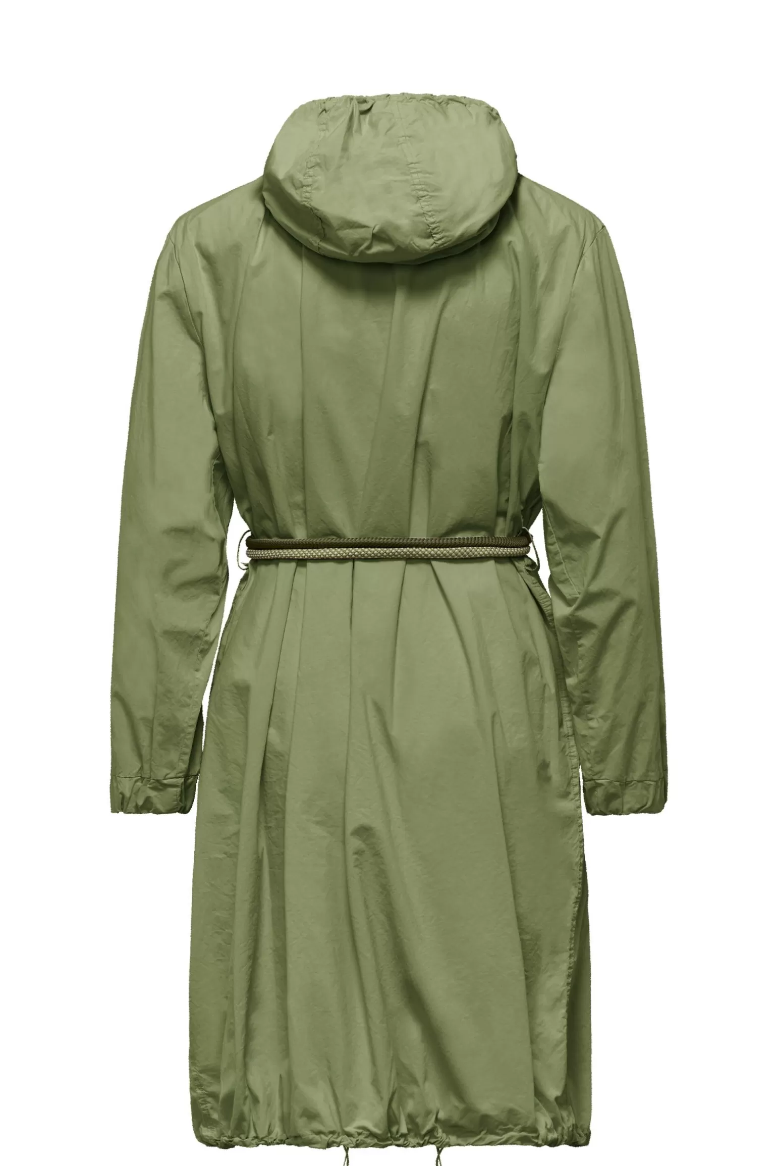 Donna Bomboogie Parka Lungo Sfoderato Con Cintura Bicolore In Corda