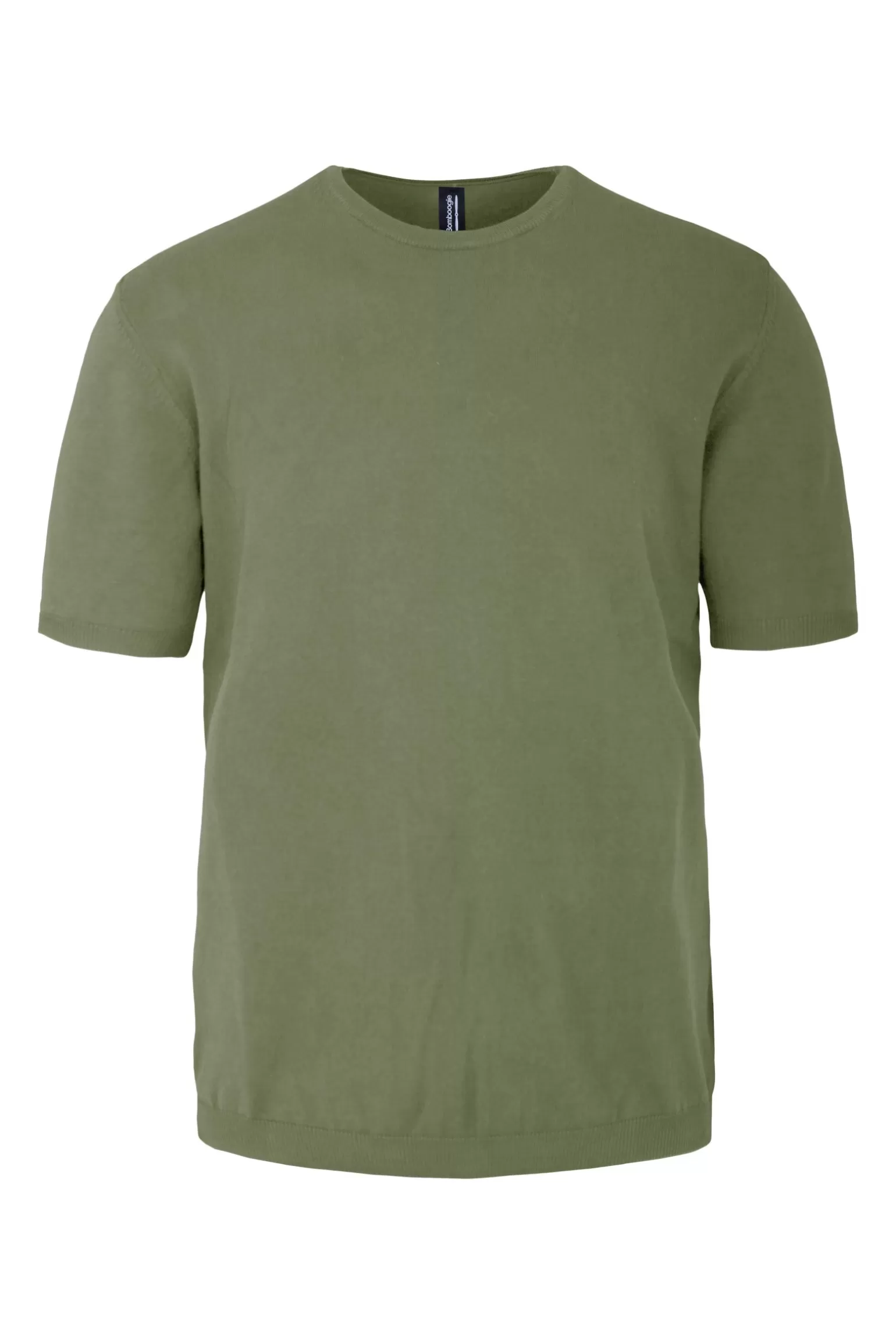 Uomo Bomboogie Pullover Girocollo A Manica Corta In Maglia Rasata