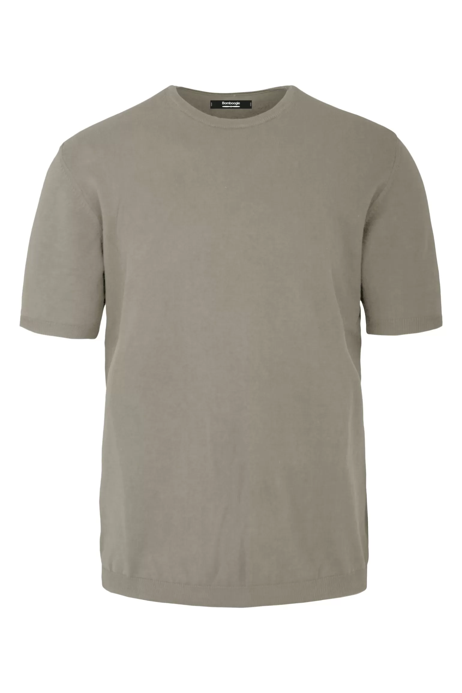 Uomo Bomboogie Pullover Girocollo A Manica Corta In Maglia Rasata Faded