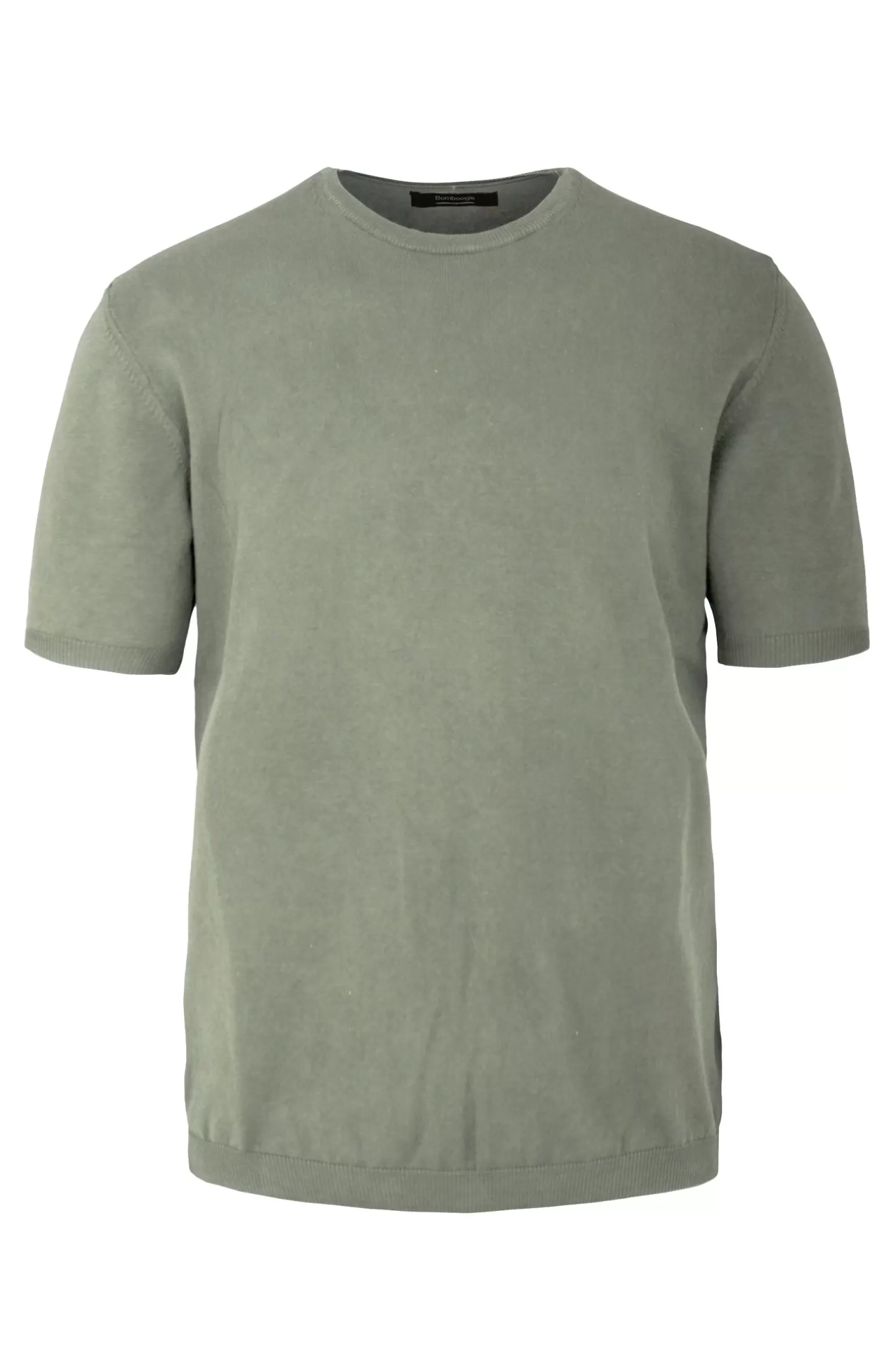 Uomo Bomboogie Pullover Girocollo A Manica Corta In Maglia Rasata Faded