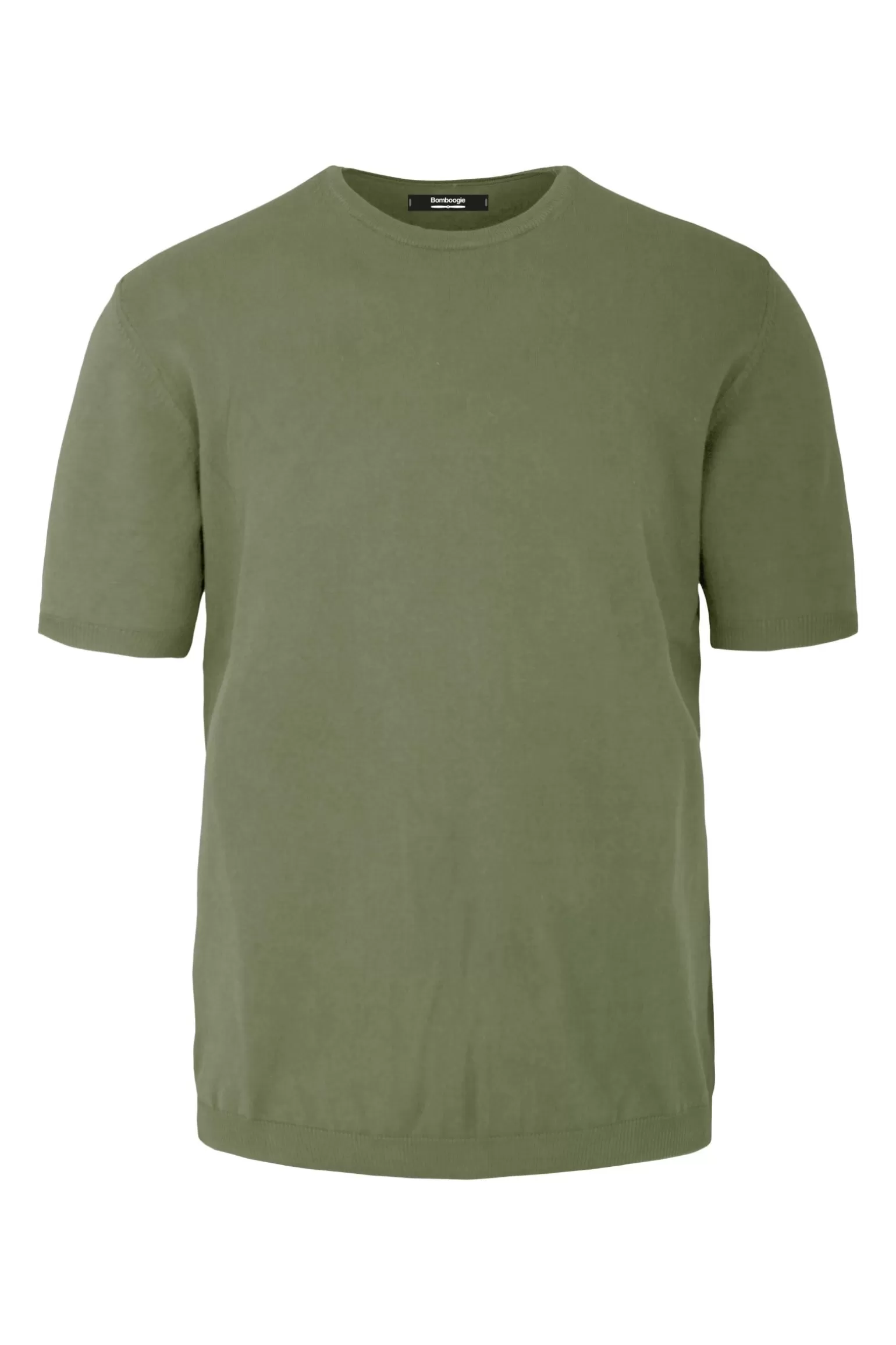 Uomo Bomboogie Pullover Girocollo A Manica Corta In Maglia Rasata Faded