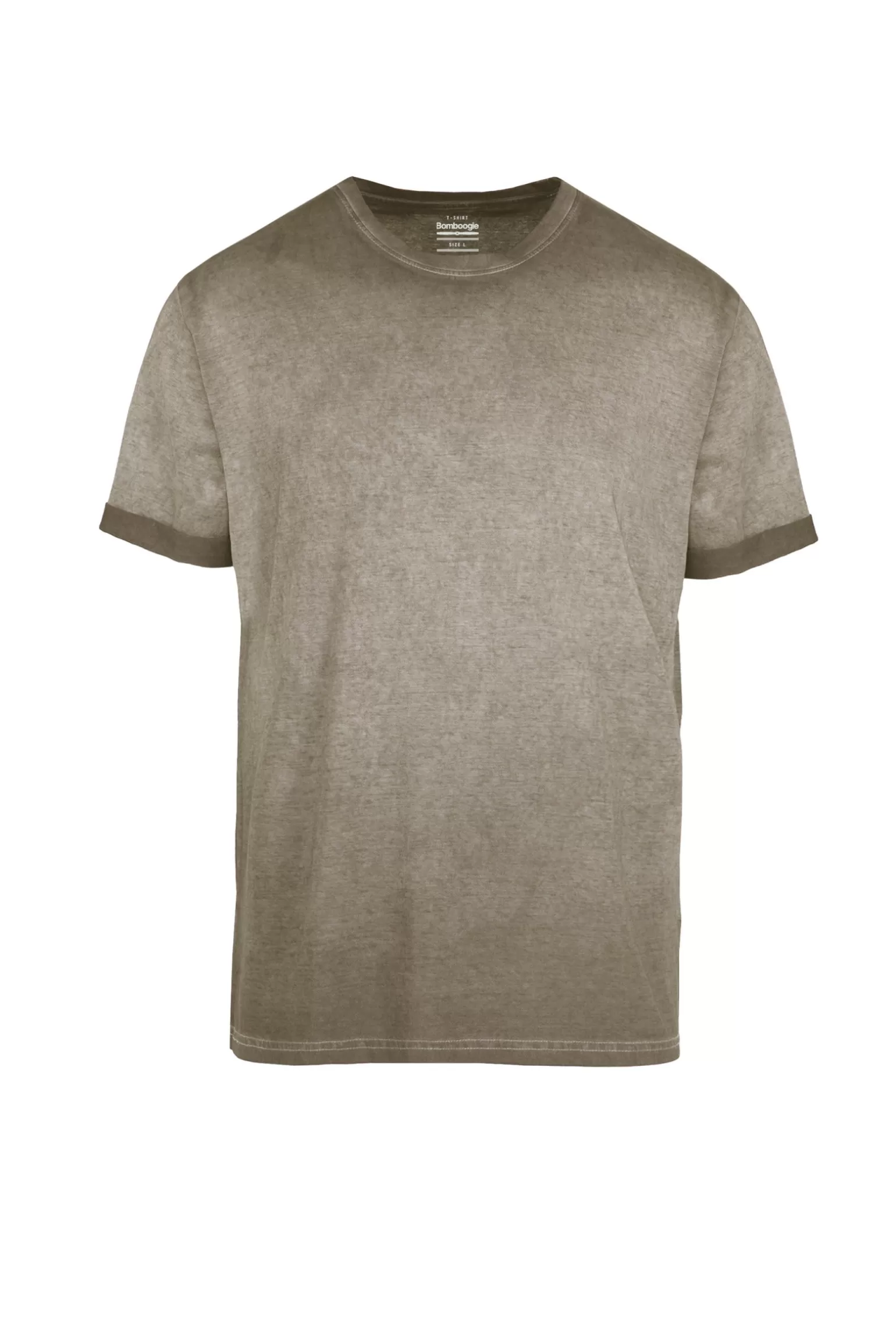 Uomo Bomboogie T-shirt A Manica Corta In Cotone Tinto A Freddo