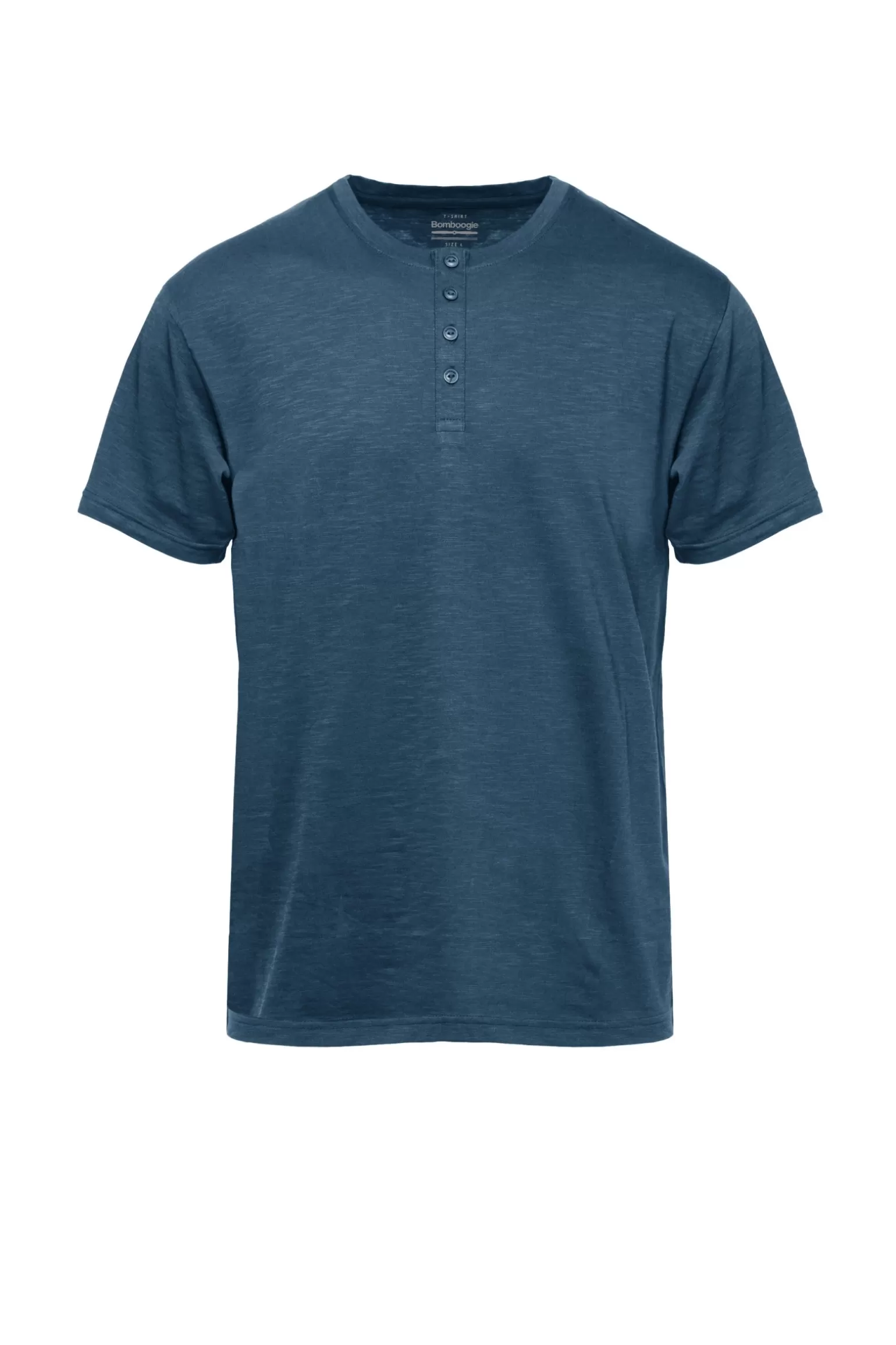Uomo Bomboogie T-shirt Con Bottoni In Jersey Fiammato